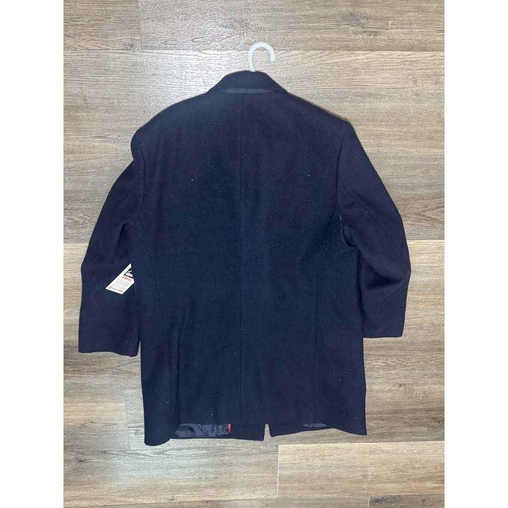 Alpine Swiss NWT Wool Blend Navy Overcoat Sz XL trench topcoat jacket warm - Picture 5 of 10